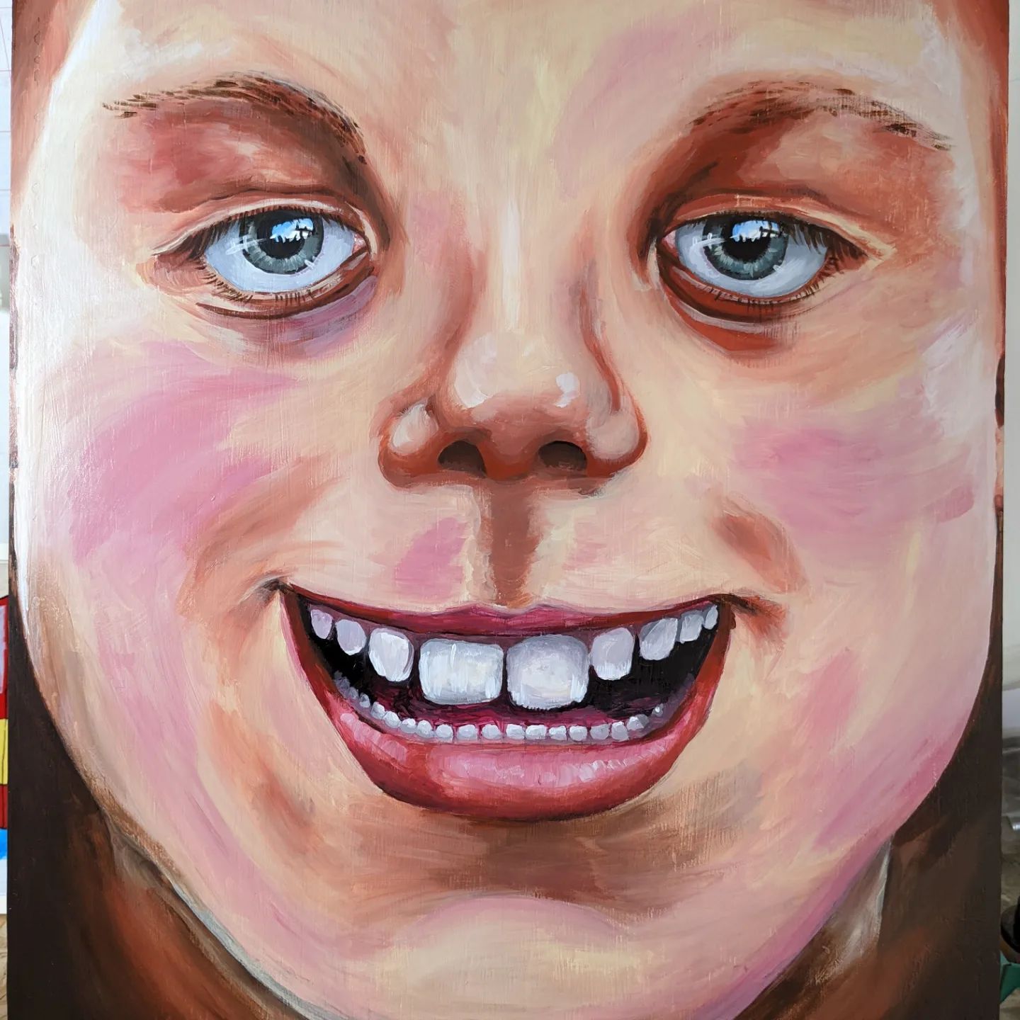 Painting of a boys face