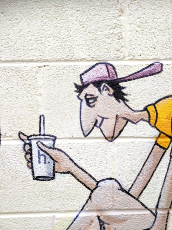 Close-up on the peddler